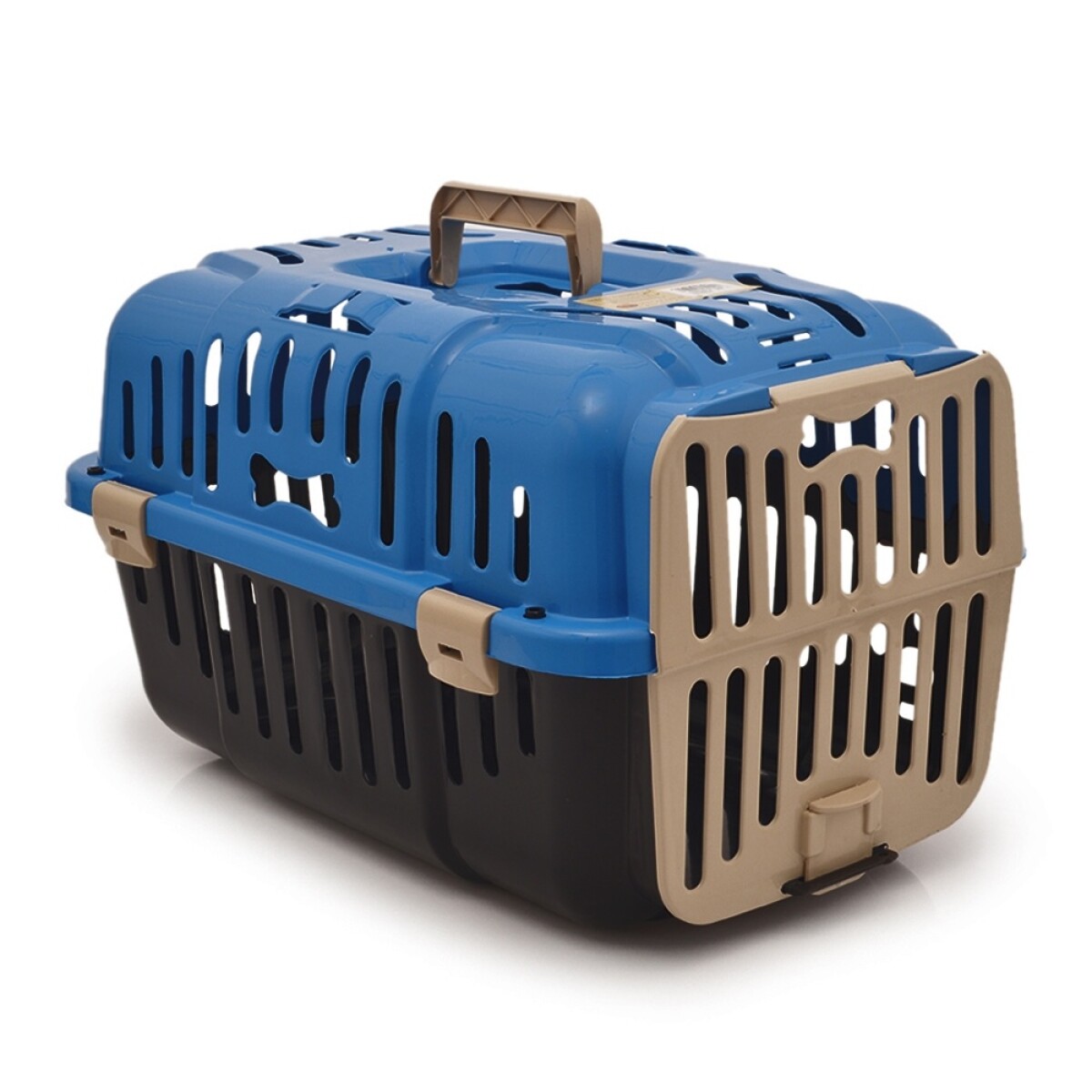 Transportadora Jaula Plástica Rígida para Mascotas Pequeñas - Azul 