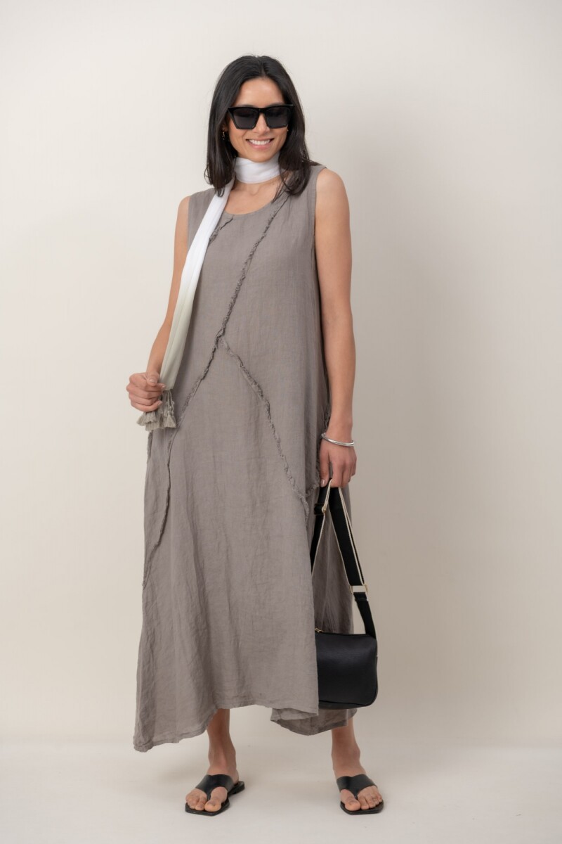VESTIDO TIALLI - Visón 
