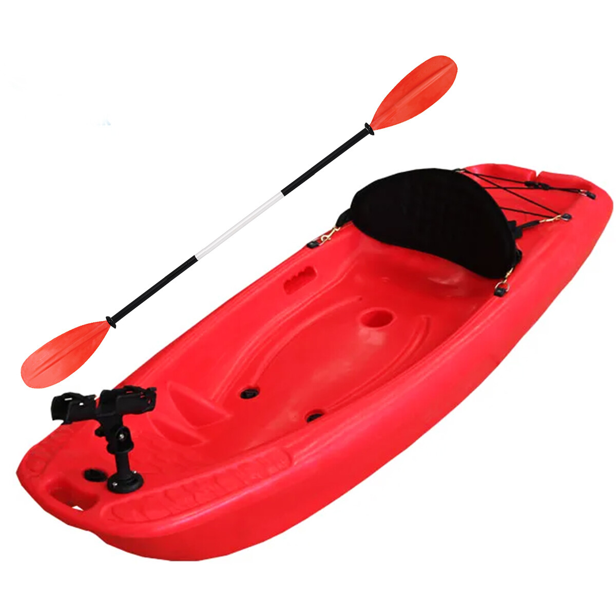 Bote Kayak Piraña Coast Good Boy Infantil + Remo + Porta Caña - Rojo 