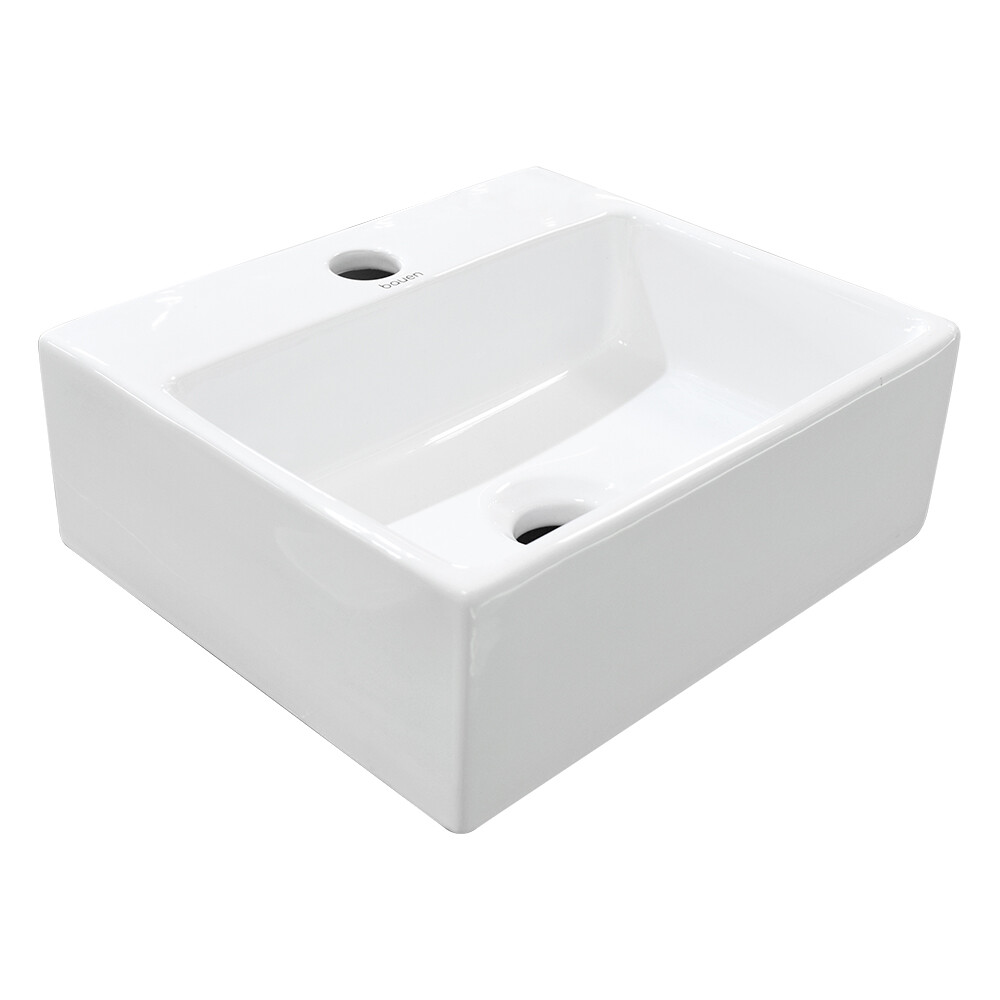 BACHA DE APOYO RECTANGULAR BLANCA PARA MONOCOMANDO Bacha De Apoyo Rectangular Blanca Para Monocomando