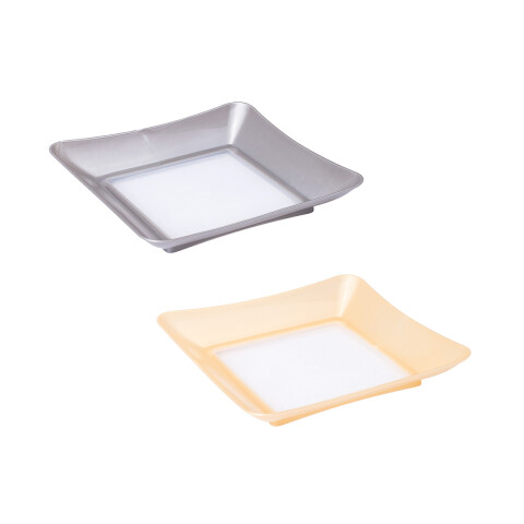Plato de Postre Plástico Neón 300 ml Diseños Surtidos U