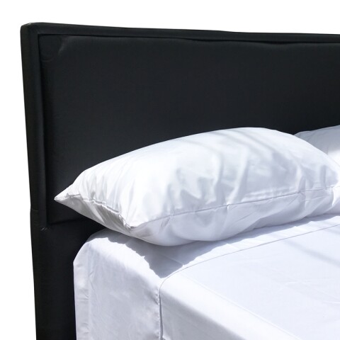 Respaldo de Cama para Dormitorio Premium 2 Plazas / Queen en Tela Negra Respaldo de Cama para Dormitorio Premium 2 Plazas / Queen en Tela Negra