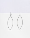 Aros Colgantes Largos Aros Largos Ovalados - Plateado Hematite