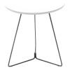 MESA LATERAL REDONDA - TAPA DE MADERA COLOR BLANCO Y PIE EN METAL GRAFITO MESA LATERAL REDONDA - TAPA DE MADERA COLOR BLANCO Y PIE EN METAL GRAFITO