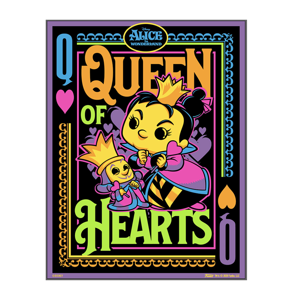 Queen Of Hearts poster Funko glows in the dark - Alice in Wonderland 