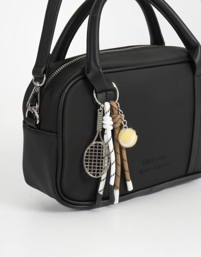 Bowling Cartera Bowling Con Charm - Negro