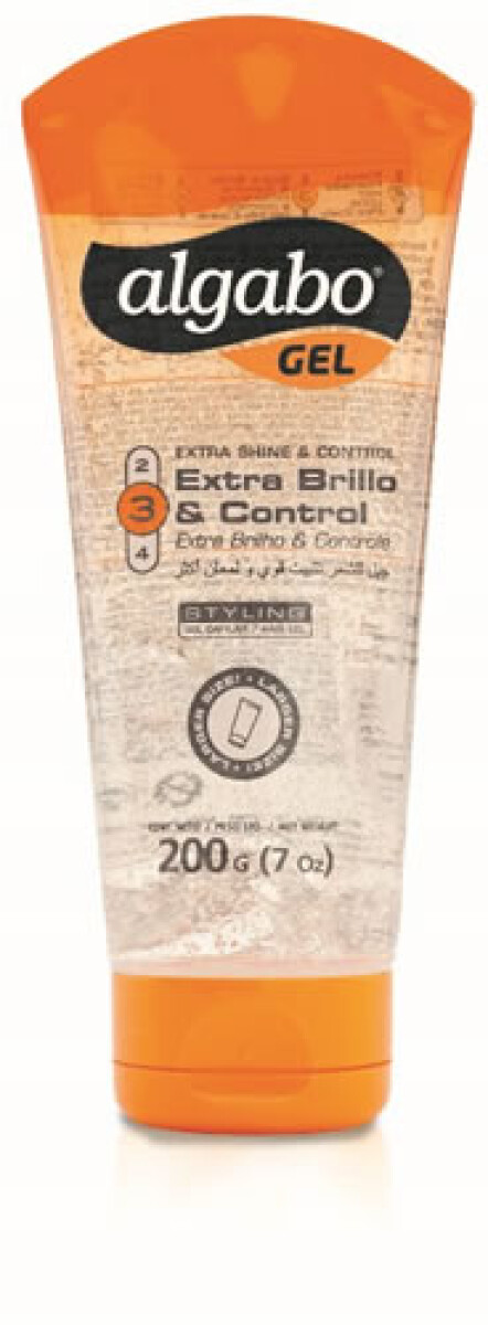 Gel Capilar Algabo Brillo & Control Incoloro 200g | Peinado Natural con Brillo Saludable