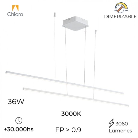 Colgante led lineal doble color blanco 36w Dimerizable Colgante led lineal doble color blanco 36w Dimerizable