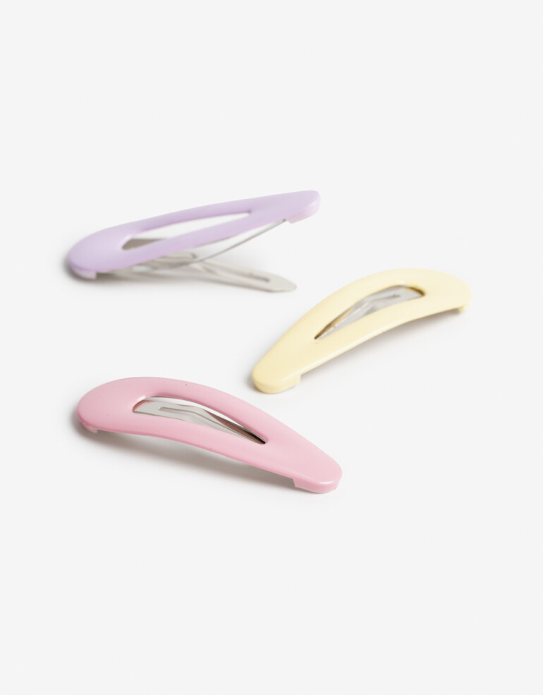 Horquillas Set Glossy Set De Hebillas Tic Tac Glossy - Combinacion Tricolor