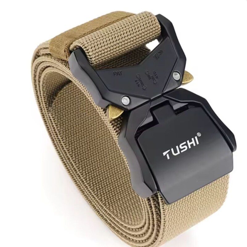 Cinturón Táctico Ajustable – Hebilla Metálica Rápida BEIGE