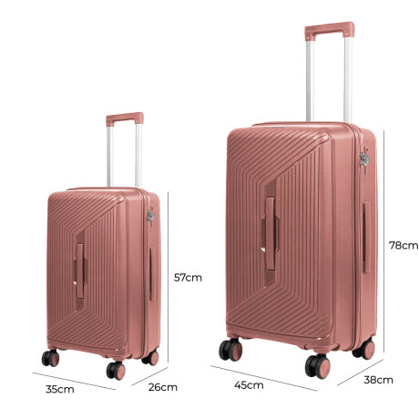 Set 2 Valijas Viaje Expert 21 Carry On + 29 Rígidas Rosa