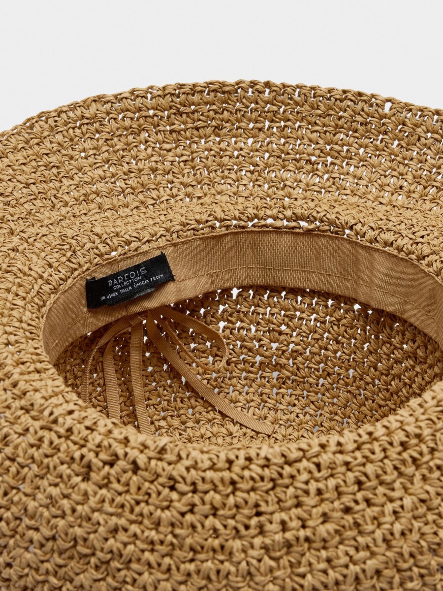 Gorro Bucket Efecto Rafia natural