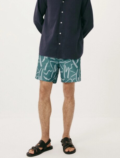 SHORT MASCULINO ESTAMPADO CON SUSPENSOR SHORTS MASC