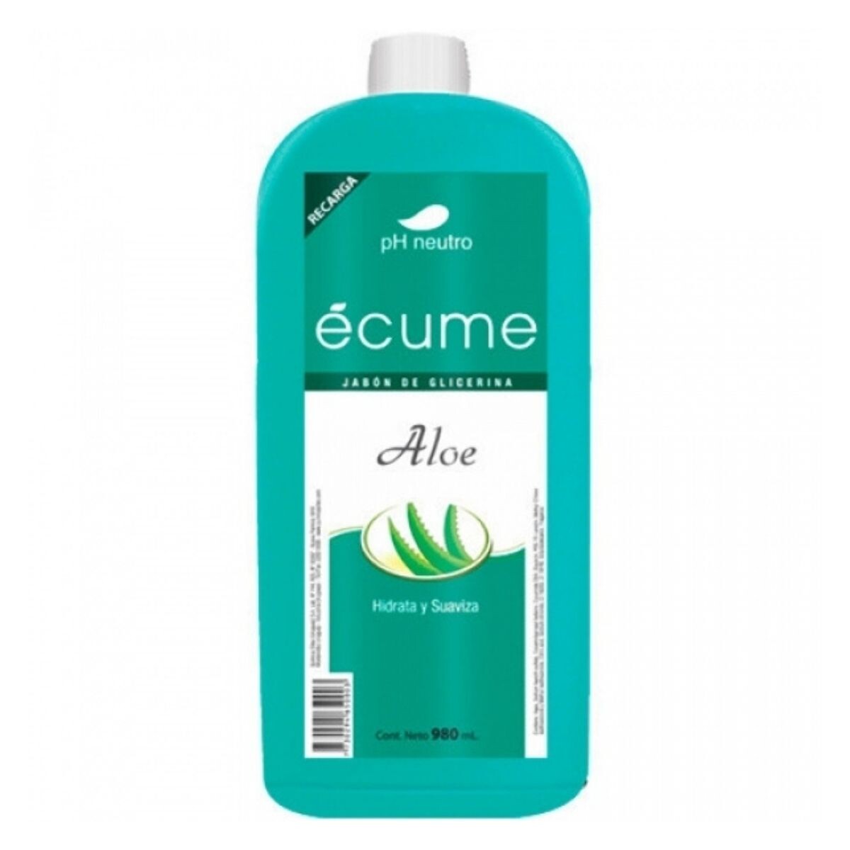 Jabón Líquido Ecume Glicerina Repuesto - Alóe 980 ML 