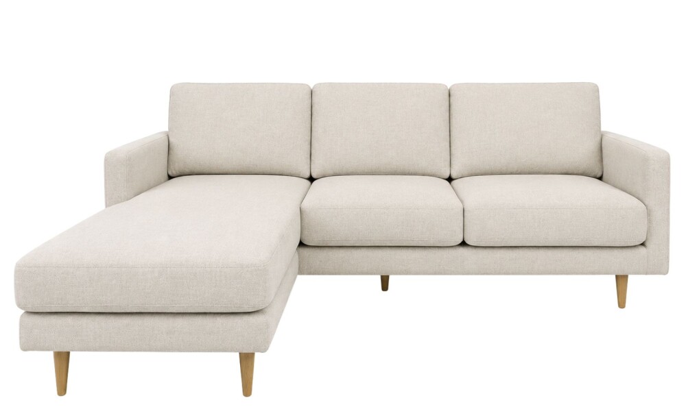 Sofá con Chaise PRADA Beige Tela Rústica