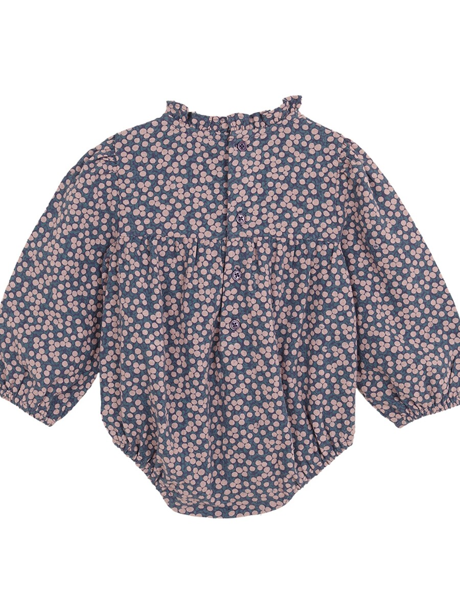 Ranita Flores Azul Medio Oscuro