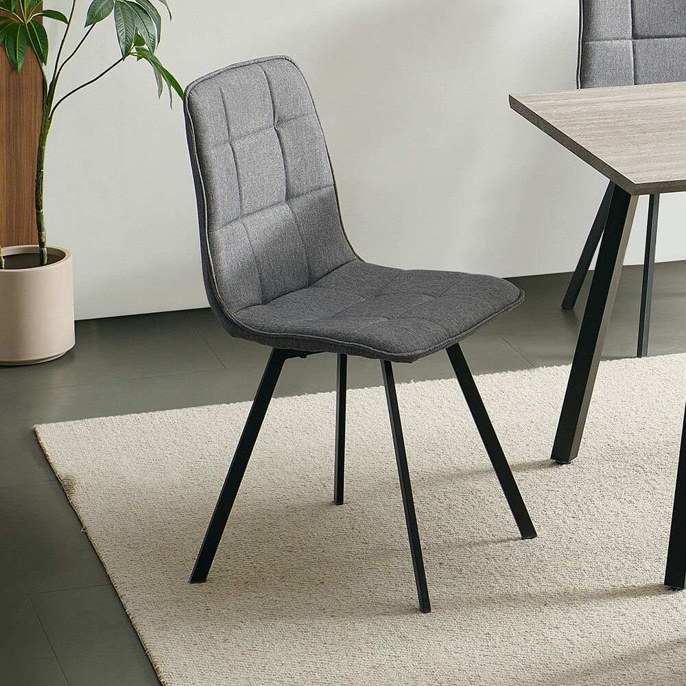 SILLA MODERNA TAPIZADA EN TELA CON PATAS DE METAL SILLA MODERNA TAPIZADA EN TELA CON PATAS DE METAL