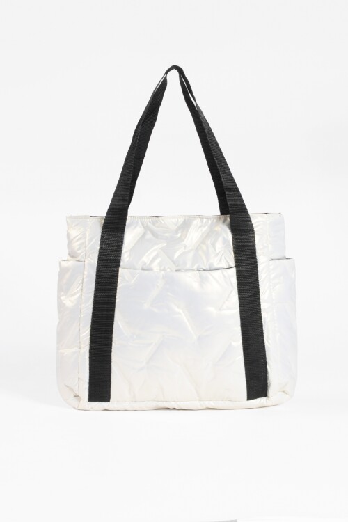 Totebag metalizada BLANCO