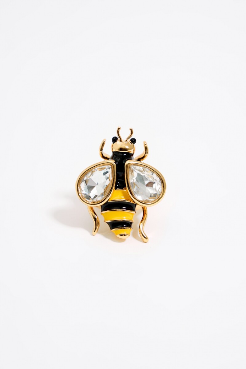 ANILLO ABEJA CRISTALES Oro