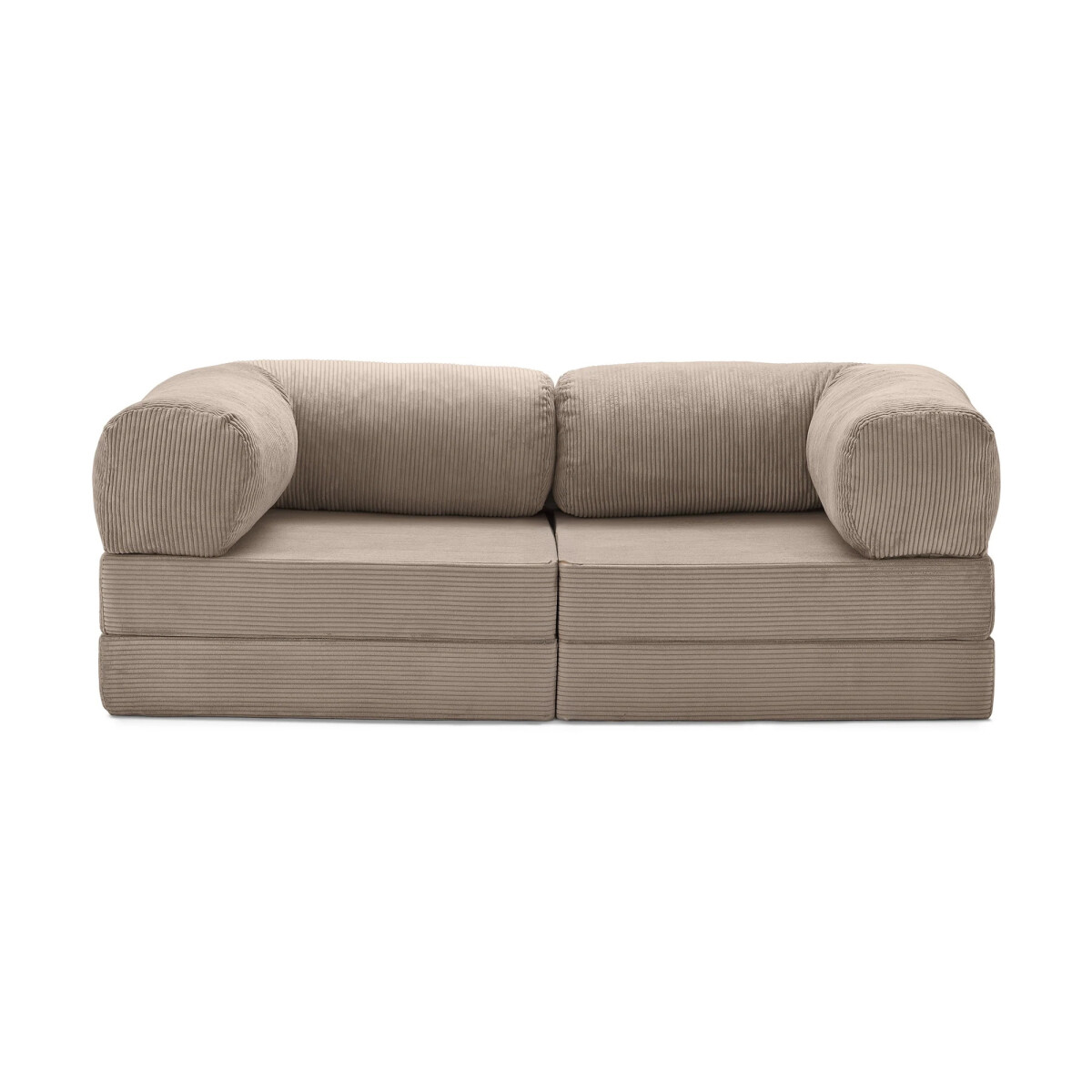 Sofá Sillón Cama ComboHome Teddy Premium 3 Cuerpos Corderoy - Marrón 1 
