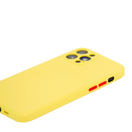 Estuche Funda De Silicona Para Iphone 12 Pro Amarillo