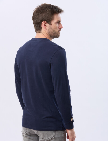 REMERA LISA DE ALGODÓN Azul