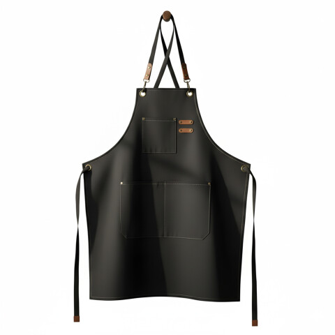 Delantal Gastronómico Jean Cocina Barbería Asado Chef Taller Color Negro