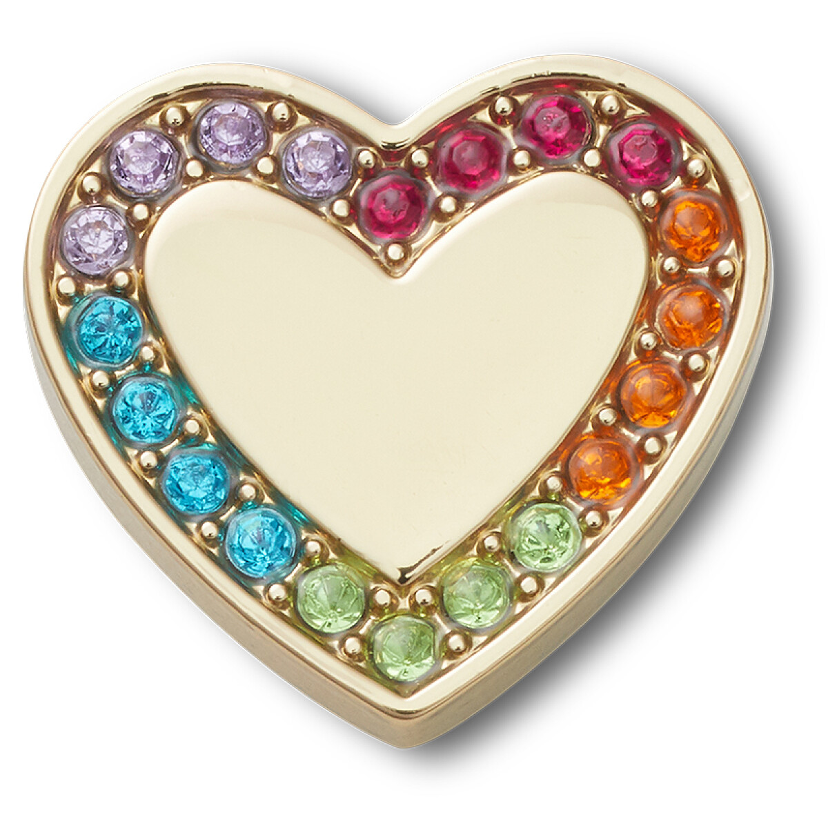 Jibbitz™ Charm Festival Gold Heart - Multicolor 