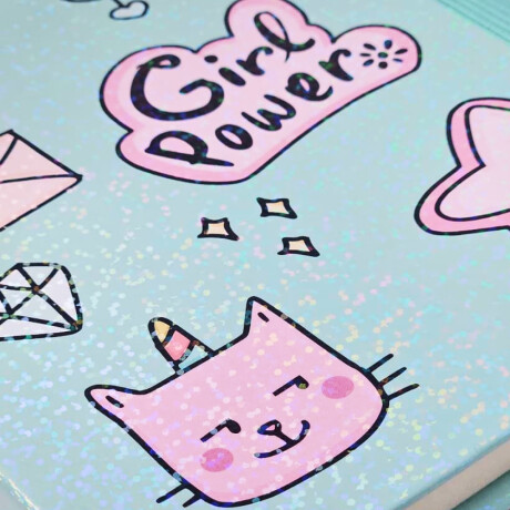 Cuaderno A5 con elastico gatito Verde