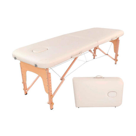 Camilla Portátil Simple Profesional Lumax de Madera 185x60cm Beige