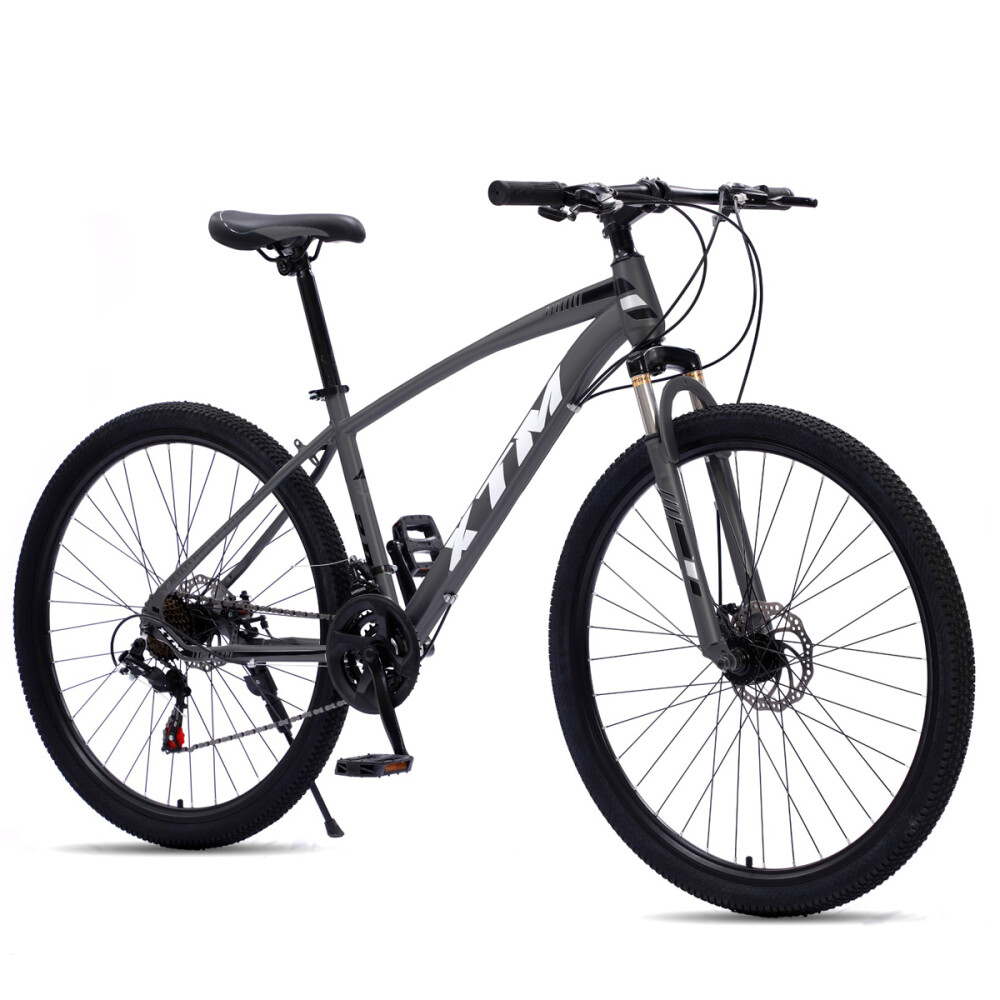 BICICLETA MONTAÑA RODADO 29 CON AMORTIGUADORES Y COMPONENTES SHIMANO - 21 CAMBIOS GRIS