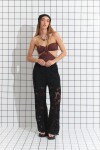 Pantalón crochet negro