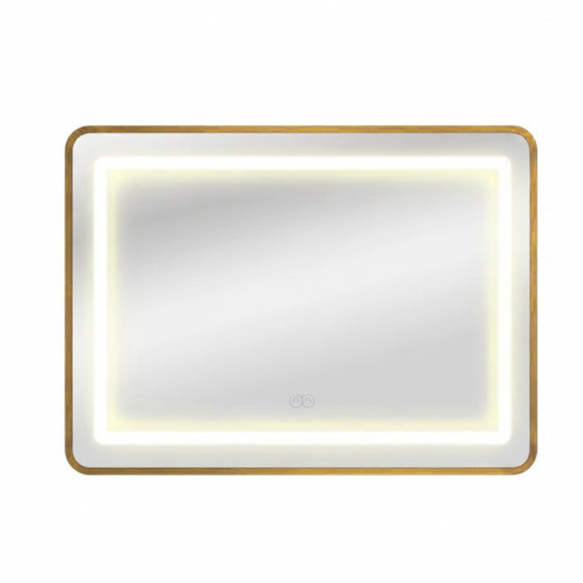 Espejo Horizontal Lumax Suleban c/marco y luz 120x70cm - Dorado 