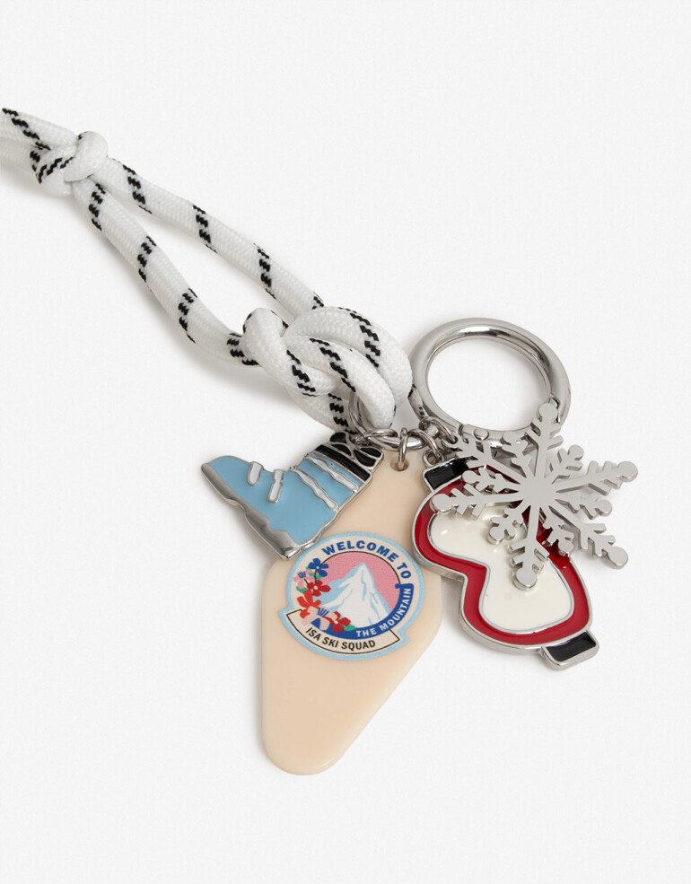 Llavero Cordón Llavero Y Bag Charm Ski - Combinacion Multicolor