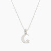 Cadena con dije de luna en plata 925 Cadena Con Dije De Luna En Plata 925