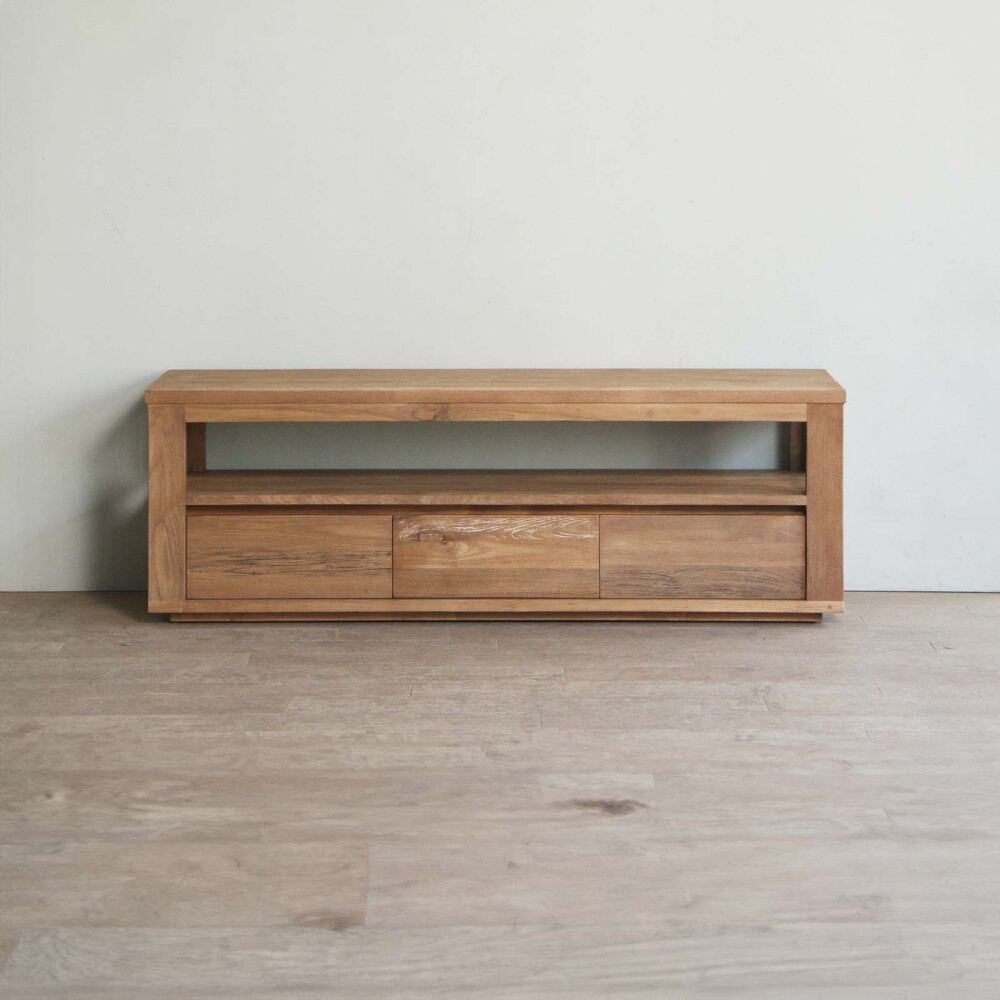 MUEBLE PARA TV MADERA-Y-FIBRA-NATURAL NATURAL-BEIGE HORIZONTE NATURAL