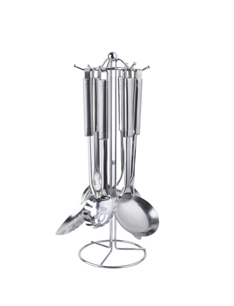 SET 7PCS MENAGE ACERO C/SOPORTE VERTICAL SET 7PCS MENAGE ACERO C/SOPORTE VERTICAL