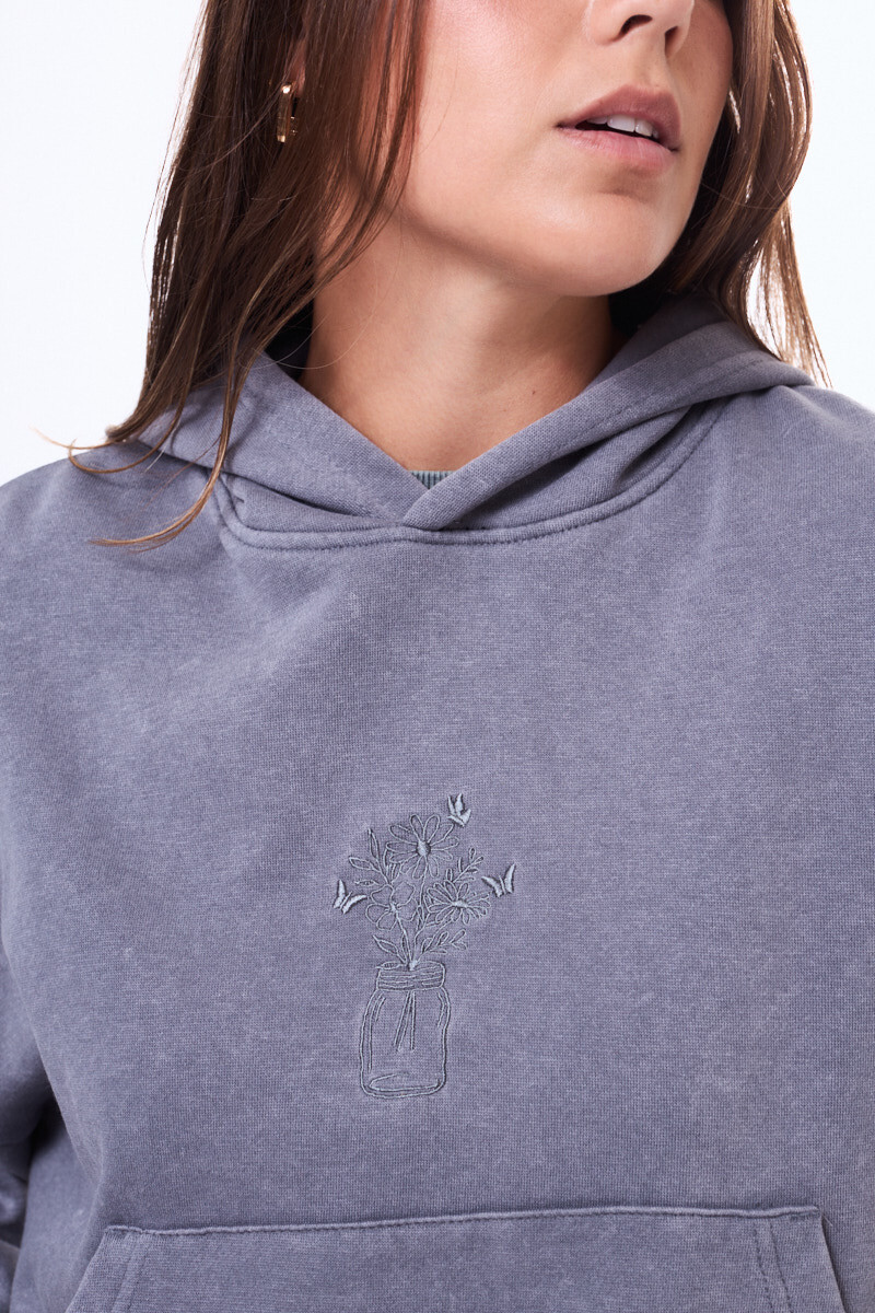 Buzo dama felpa Bahia Gris