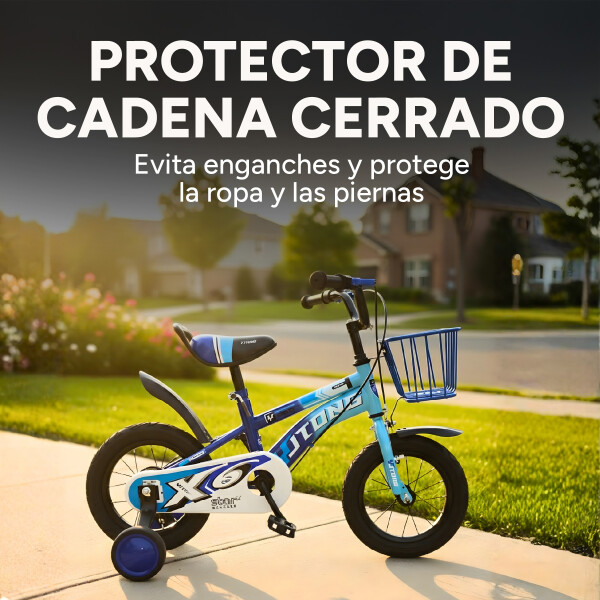 Bicicleta Infantil Yjtong Rod 12 Canasto Parrilla Rueditas Azul 1