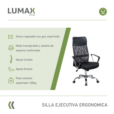 Silla Ejecutiva ergonómico Lumax Mesh Genova Silla Ejecutiva ergonómico Lumax Mesh Genova