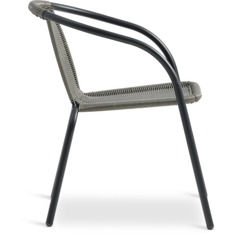 Silla apilable GRENAA gris Negro
