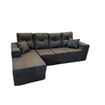 SOFA ESQUINERO VICTORIA CON BAUL MARRON MOVELMAX Unica