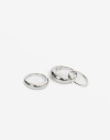 Sets Anillos Metal Set De Anillos De Acero - Plateado
