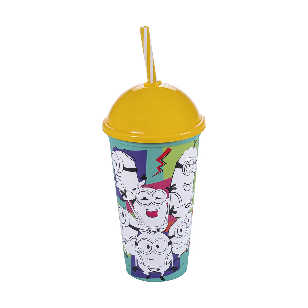 Vaso Plástico Milkshake con Pajita 500 ml Minions 