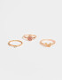 Sets Anillos Con strass Set De Anillos Con Strass - Dorado