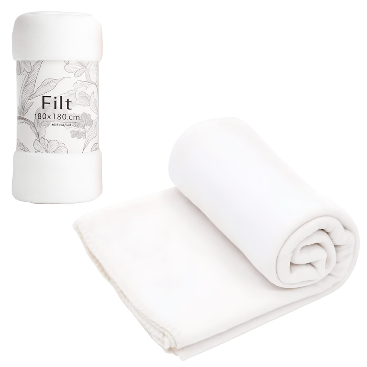 Manta Polar 1 Plaza 180x130Cm Polyester Suave Compacta - Color Blanco 