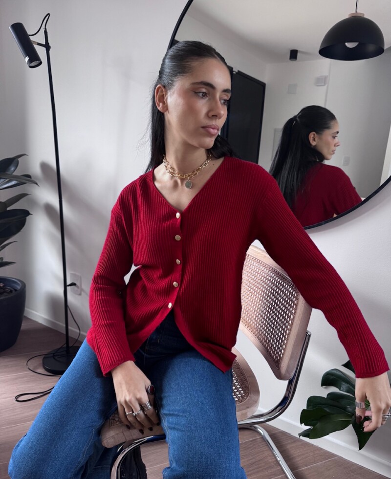 Blusa Marina bordó
