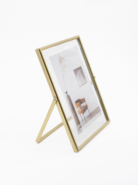 PORTARRETRATO METAL DORADO