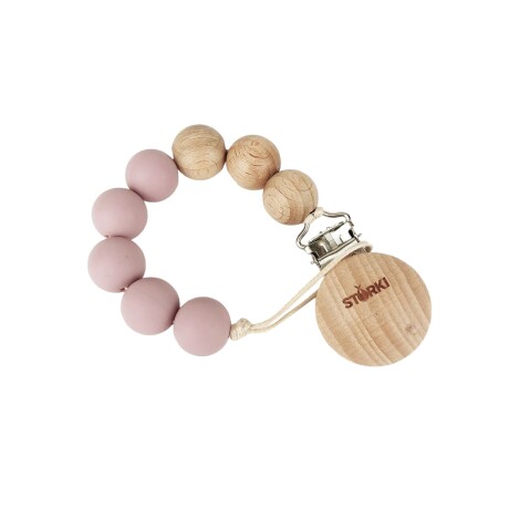 Clip porta chupete con silicona mordillo Lila Sc