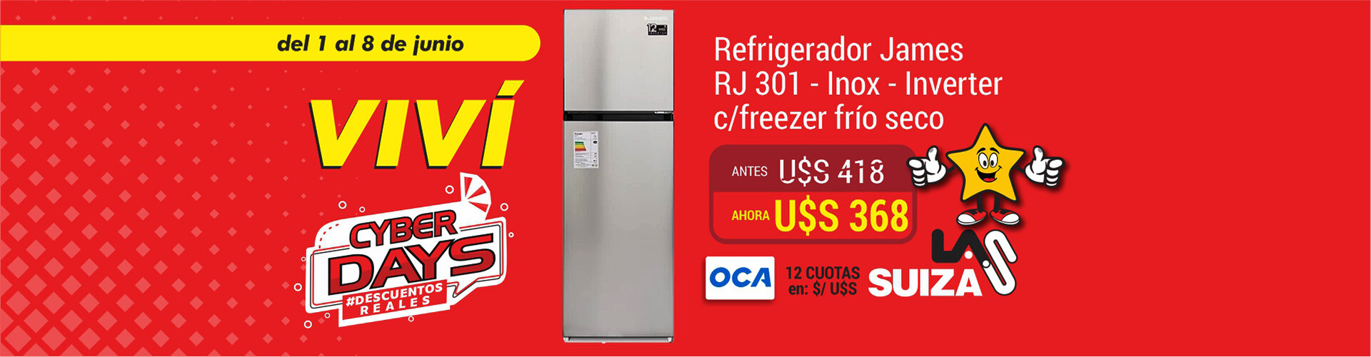Refrigerador James 301 Inox